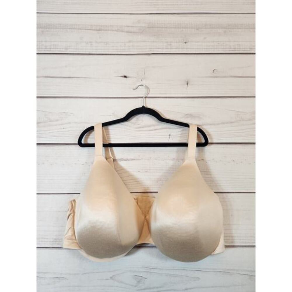 Cathrines Women's Beige Full Coverage Adjustable Strap T-Shirt Bra Size 54DD